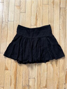 Garage Black Ruffle Mini Skirt/Skort Size Medium Boho Y2K Flowy Tiered